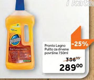 Pronto Legno Pulito tekućina za čišćenje drvenih površina, 750 ml