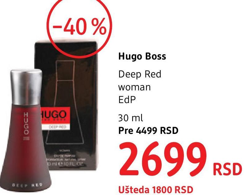 hugo boss deep red cena