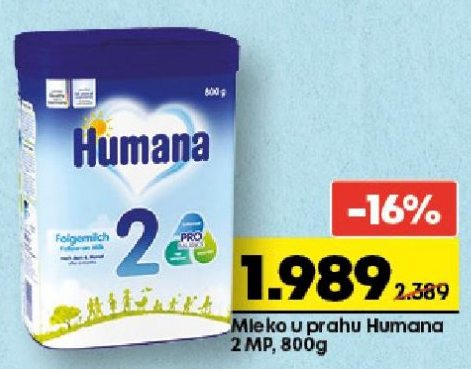 Humana mleko 2 800g MP